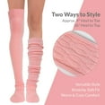 thumbnail image 2 of allydrew Winter Warm Over the Knee Thigh High Long Boot Socks, Pink, 2 of 4