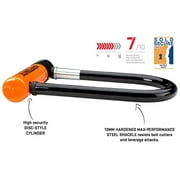 Kryptonite Evolution Mini-7 13 mm U-Lock Bicycle Lock with FlexFrame-U Bracket & Bike Security Cable