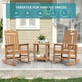 thumbnail image 3 of SUUNYN Set of 4 Outdoor Rocking Chairs, HDPE Porch Rockers for Patio Deck, All-Weather, 380lbs Load, Brown, 3 of 9