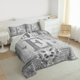 thumbnail image 3 of Manfei Letter Monogrammed E 3-Piece Full Size Comforter Sets for Kids Children Girls,Dreamy Princess Bedding Comforter Set,Cute Butterfly Bowknot Lightweight Bedding Sets,Bling Glitter Decor, 3 of 8