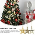 thumbnail image 3 of Uonlytech 18Pcs Star Christmas Ornaments Set Silver Golden Plastic Hanging Decor, 3 of 5