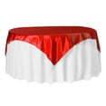 thumbnail image 1 of Taffeta Table Overlay Topper Approx. 72"x72" square seamless Square - Red, 1 Piece, 1 of 1
