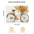 thumbnail image 3 of Nawypu   Yellow Bicycle Flower Painting Wall Art Watercolor Abstract Bike with Floral Bouquet Wildflowers Canvas Picture for Farmhouse Kitchen Living Room Bedroom Bathroom (Yellow, Small), 3 of 6