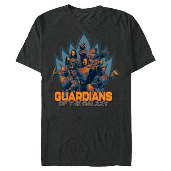 Marvel Guardians of the Galaxy Volume 3 Team with Crest - Short Sleeve Blended T-Shirt for Adults - Customized-Dark Heather