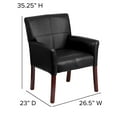 thumbnail image 5 of BizChair LeatherSoft Executive Side Reception Chair Leather/Faux Leather, Foam, Poplar Wood, Plywood, Black, 5 of 11