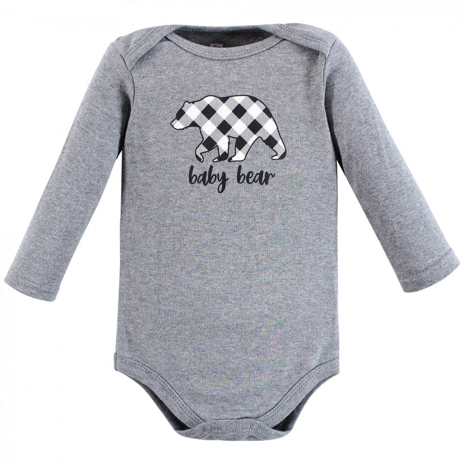 Hudson Baby Cotton Long-Sleeve Bodysuits, 3- Pack, Newborn- 24 Months