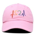 thumbnail image 3 of DALIX Rainbow Heartbeat RN Nurse Hat EKG Baseball Cap Medical Fitness in Pink, 3 of 6