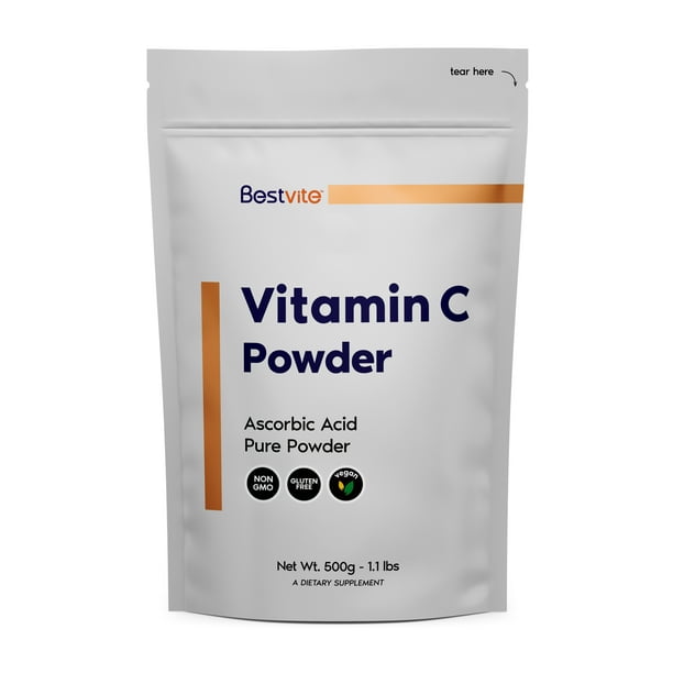 Vitamin C Powder 500 g 1.1 lbs (Ascorbic Acid) Vegan Non GMO