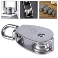 thumbnail image 4 of Hanging Lighter Objects Stainless Steel Single Wheel Rotatable Pulley Block Lifting Wire Rope Traction Wheel ,Work Smooth and Silent, 4 of 6