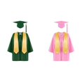 thumbnail image 1 of (2-Pack) Rinsvye Preschool Graduation Gown Cap Tassel Set Kindergarten Outfit Robe Accessories Hat Academic Attire For Kids Children, 1 of 6