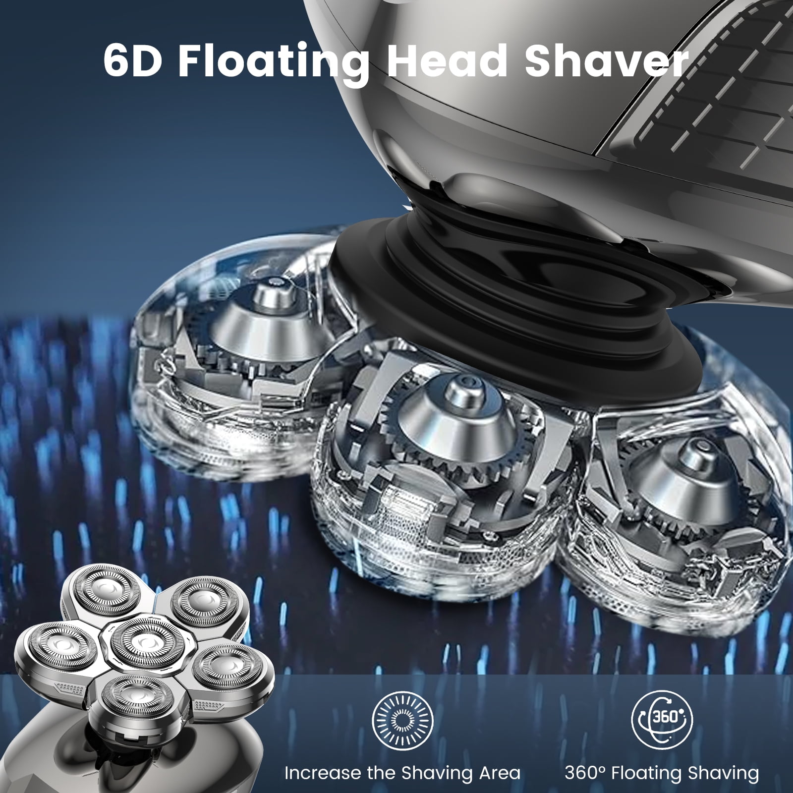 Prozing Head Shaver for Bald Men, Electric Razor with Detachable Head, Electric Shaver Gift for Him