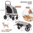 thumbnail image 2 of Monibloom Heavy Duty Pet Stroller for Large Dogs up to 99lb with Anti-Slip Ramp & All-Terrain Wheels for Senior & Disabled Pets, 2 of 6
