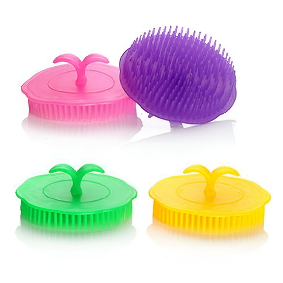 ACDANC Hair Scalp Massager Shampoo Brush,4 Pcs Scalp Brush Shower,Soft Scalp Scrubber for Dandruff,Scalp Exfoliator for Adults,Children and Pets
