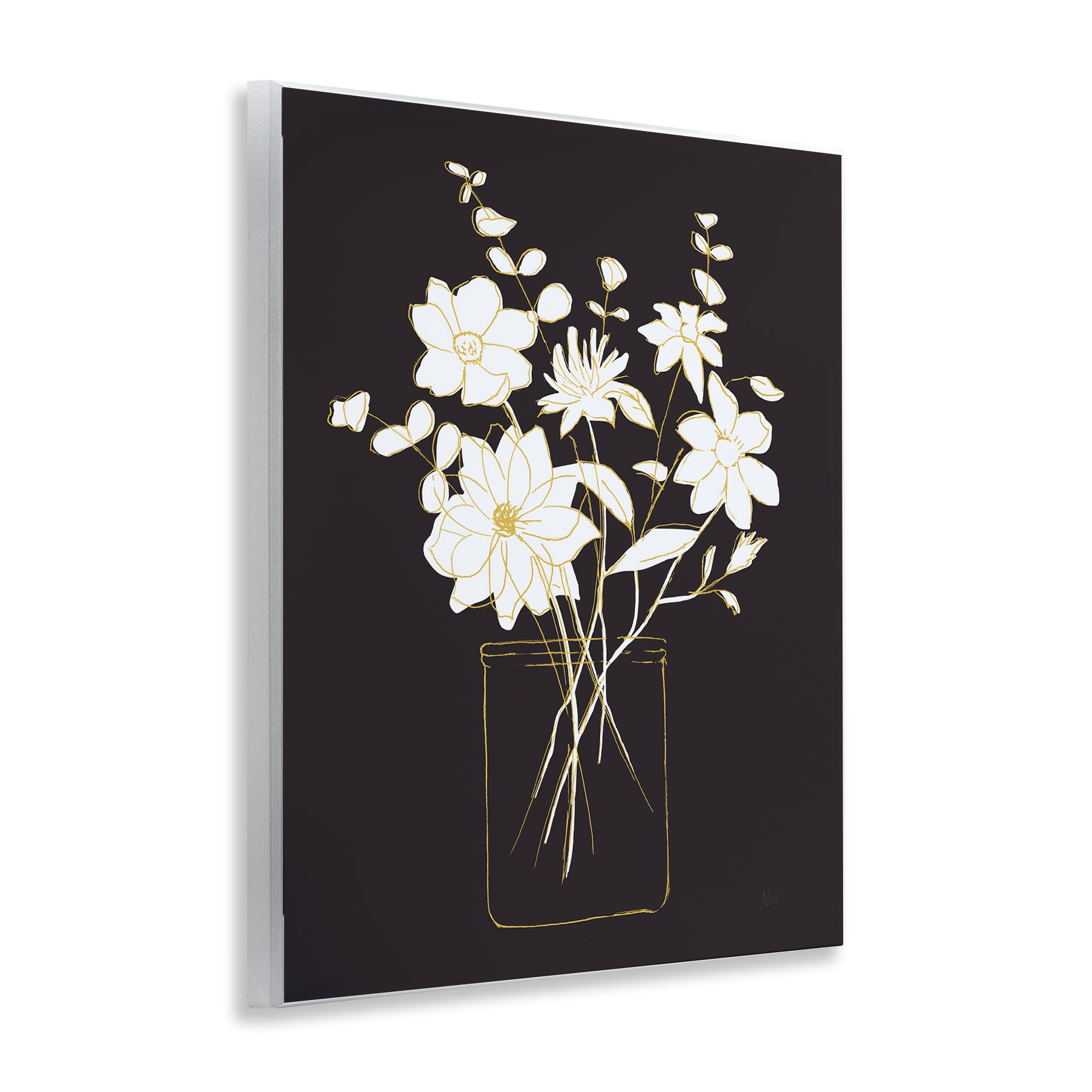 Stupell Industries Classy Jar of Flowers Botanical & Floral Painting Unframed Art Print Wall Art, 11 x 14