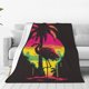 thumbnail image 1 of Balery Flamingo And Palm Trees At Sunset Manta de Felpa Suave y Acogedora – Cobija de Franela Aterciopelada para Cama, Lavable y Cálida para Sofá, Mascotas, Transpirable-60"x50", 1 of 7