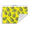 thumbnail image 3 of XMXT 6 Pcs Woven Placemats, Avocado Pattern Yellow Stain Resistant Anti-Skid Placemat for Kitchen Table, 12 x 18 inches, 3 of 6