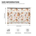thumbnail image 3 of Zufioo Squirrel Print DuPont Paper Portable Toiletry Bag, 8.9x6.5 inch Zippered Hand-held Paper Cosmetic Bag Storage Tool Kit, 3 of 7