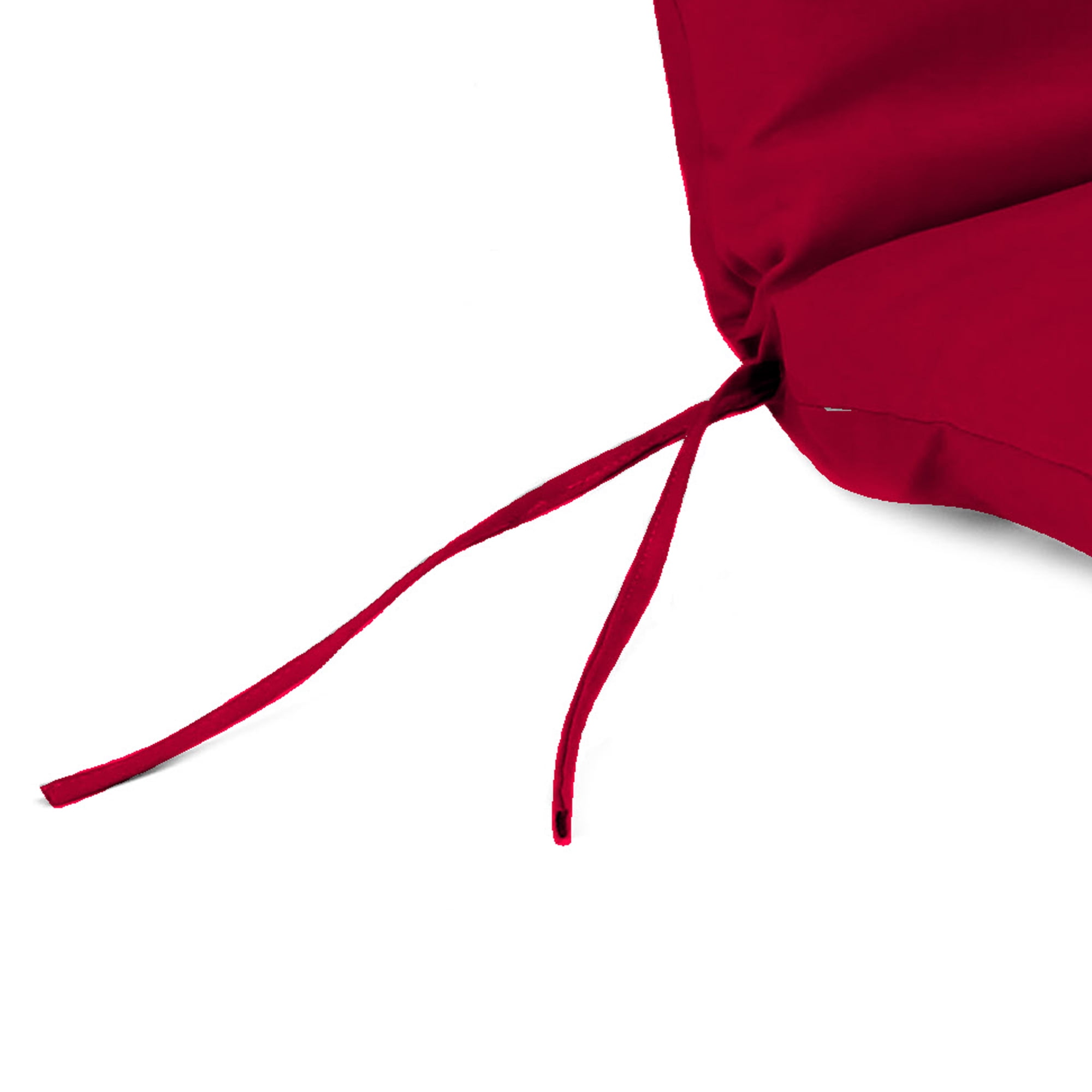 Jordan Manufacturing 72" x 22" Really Red Solid Rectangular Outdoor Chaise Lounge Cushion with Ties and Hanger Loop