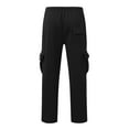 thumbnail image 5 of Cargo Sweatpants for Men 2025 Fall Winter Elastic Waist Drawstring Utility Work Pants with Pockets Mens Trousers, 5 of 6