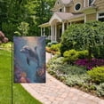 thumbnail image 2 of Wobogo Dolphin Garden Flag 12×18 Inch Double Sided For Outdoor Yard Decoration, 2 of 6