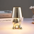 thumbnail image 5 of Golden Man Bordslampa Trådlös Nattlampa Nordisk Skrivbordslampa för Hem Bar Hotell Dekoration Guld gold, 5 of 5
