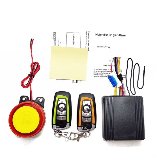 Yeacher Universal Motorcycle Alarm System Scooter -theft Secure Alarm System Two-way with Engine Start Remote Control Key Fob with Overload Protector