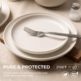 thumbnail image 5 of Stoneware Dinnerware Set,12 Piece Stoneware Dinnerware Sets With Mugs Microwave And Dishwasher Safe Stackable Matte Glaze Kitchenware, 5 of 9