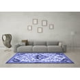 thumbnail image 3 of Ahgly Company Machine Washable Indoor Rectangle Persian Blue Traditional Area Rugs, 3' x 5', 3 of 4