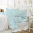 thumbnail image 2 of Great Bay Home Coastal Microfiber Wrinkle Resistant Sheet Set  (Queen, Blue Coral), 2 of 6