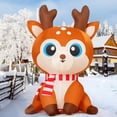 thumbnail image 4 of GOOSH Christmas Inflatable 5 FT Inflatable Reindeer Blow Up Reindeer Inflatable, Reindeer Outdoor Decorations Christmas Inflatables Reindeer with Lights, Xmas Outside Decorations for Lawn/Garden, 4 of 7