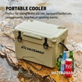 thumbnail image 3 of 25Qt Khaki Rotomolded Insulated Cooler Box, Heavy-Duty Ice Chest for Camping & Outdoor, 3 of 20