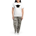 thumbnail image 4 of CafePress - Black Graduation Cap Women's Light Pajamas - Women's Short Sleeve Print T-Shirt and Pants Light Cotton Pajama Set, 4 of 7