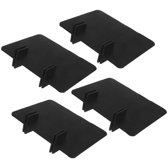 LOLIPPYY 4Pcs Freestanding Desktop Partition Black Felt Office Desk Privacy Panel Easy Installation