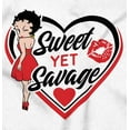 thumbnail image 2 of Betty Boop Sweet Yet Save Cute Sassy Women's Long Sleeve T Shirt Brisco Brands S, 2 of 6