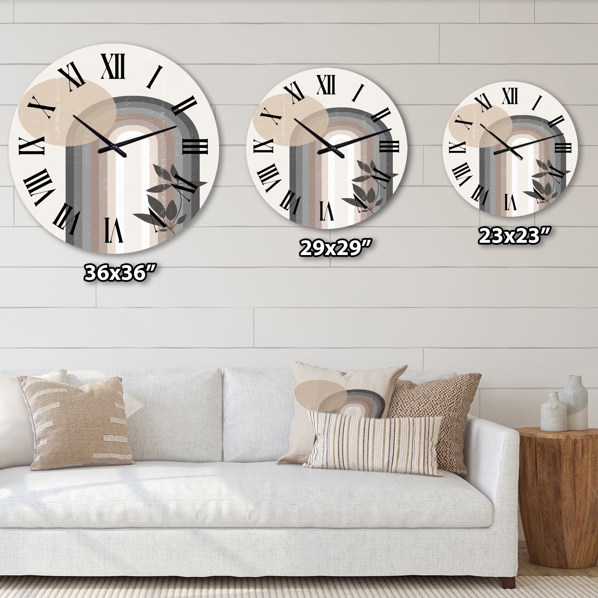 Designart 1 in Modern,Contemporary Wall Clock