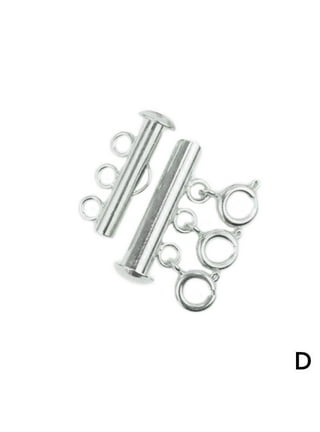 Layered Necklace Spacer with Magnetic Clasp 2 Piece Set - Silver