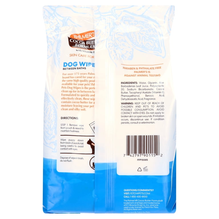 Cocoa Butter Dog Grooming Wipes with Vitamin E, 100 Count photo 2