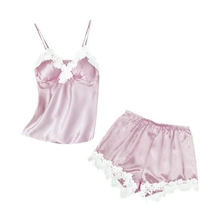 QIPOPIQ Lingerie for Women Clearance Sexy Women Lingerie Satin Lace Temptation Babydoll Underwear Cami Underpants Shorts Sleepwear Briefs Suit