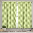 thumbnail image 2 of Ambesonne Lime Green Valance & Curtain, Girlish Vintage Dots, 55"x24", Lime Green White, 2 of 6