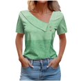 thumbnail image 1 of Blouses pour Femmes T-Shirt à Col en V Décontracté à Manches Courtes pour le Printemps et l'Été, 1 of 1
