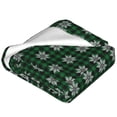 thumbnail image 2 of Salouo Green Buffalo Plaid Merry Christmas Print Bed Blankets,Flannel Blanket Comfortable Air Conditioning Blanket Lightweight Blanket for Sofa Bed Travel & Couch -50"x40", 2 of 8