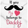 thumbnail image 2 of My Heart Belong to Daddy Mustache Pun Bodysuit Jumper Girls Infant Baby Brisco Brands 18M, 2 of 7