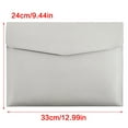 thumbnail image 3 of Leather Folder Water Resistant Document Organiser Carrying Case With Button Closure For School Office Travel, 3 of 9