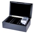 thumbnail image 3 of Caja de almacenamiento para monedas Guardhouse de madera negro mate, 30 compartimentos, 3 of 8