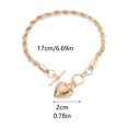 thumbnail image 4 of Pulsera con charm de corazón de acero inoxidable para mujer, joya elegante y duradera, 4 of 8