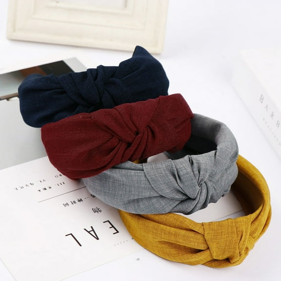 Jacenvly 2024 New Fashion Bow Knot Hairband Women Hair Hoop Sweet Girls Hair Headband Room Decor