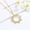 Gold, variant on Sterling Silver Sunburst Pendant Necklace with Simulated Diamonds