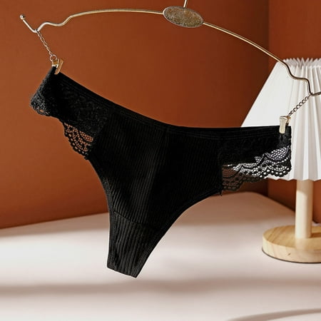 Rigardu Hot Sale!! Women s Lace Panties Hollow Mesh Underwear 2025 Trendy Women Cotton Sports Th*Ong Breathable Black M