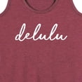 thumbnail image 3 of Instant Message - Delulu Cursive - Women's Racerback Tank Top, 3 of 6