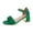 Green, variant on Xfvqtps Womens Heeled Sandals Mid Block Chunky Heels Open Toe Adjustable Ankle Strap Wrinkle Strap Solid Color Non Slip Summer Party Dress Pumps Shoes Beige